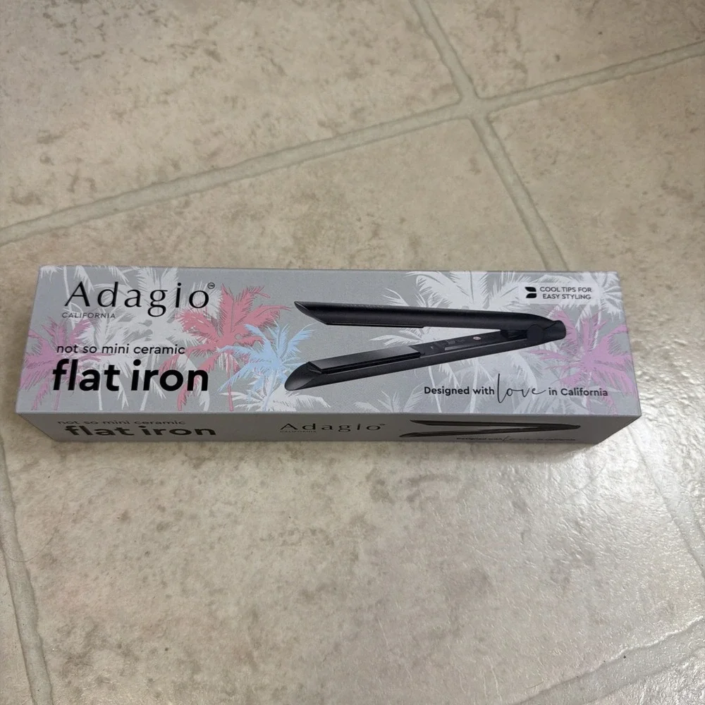 ADAGIO Not So Mini Flat Iron $100 NIB